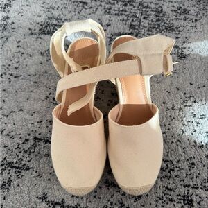 H&M Cream Women's Espadrille Sandals